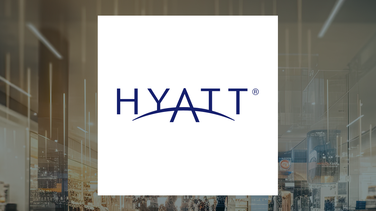 Hyatt Hotels logo with Consumer Discretionary background