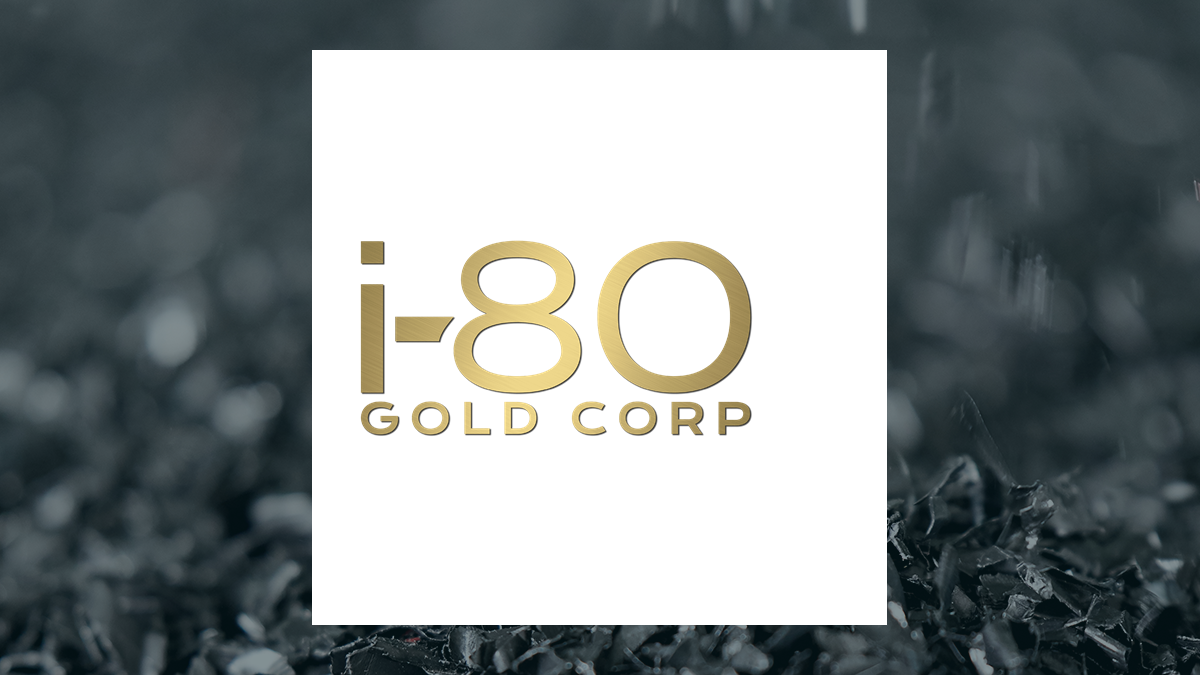 i-80 Gold logo with Basic Materials background