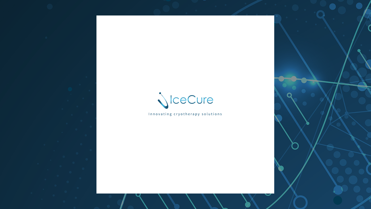 IceCure Medical logo with Medical background