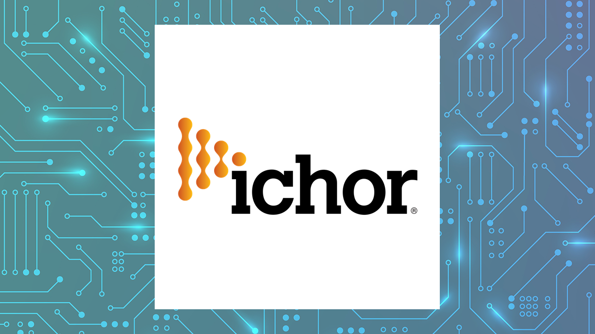Ichor logo with Computer and Technology background