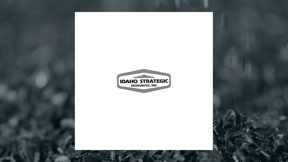 Idaho Strategic Resources logo with Basic Materials background