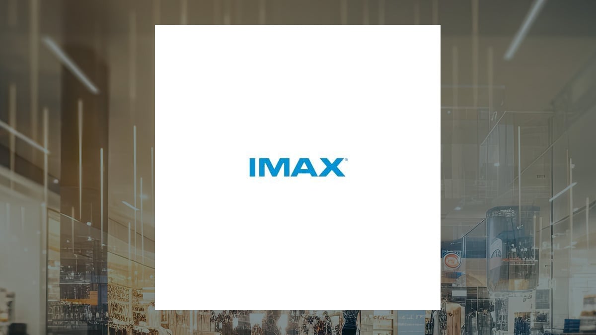 IMAX logo with Consumer Discretionary background