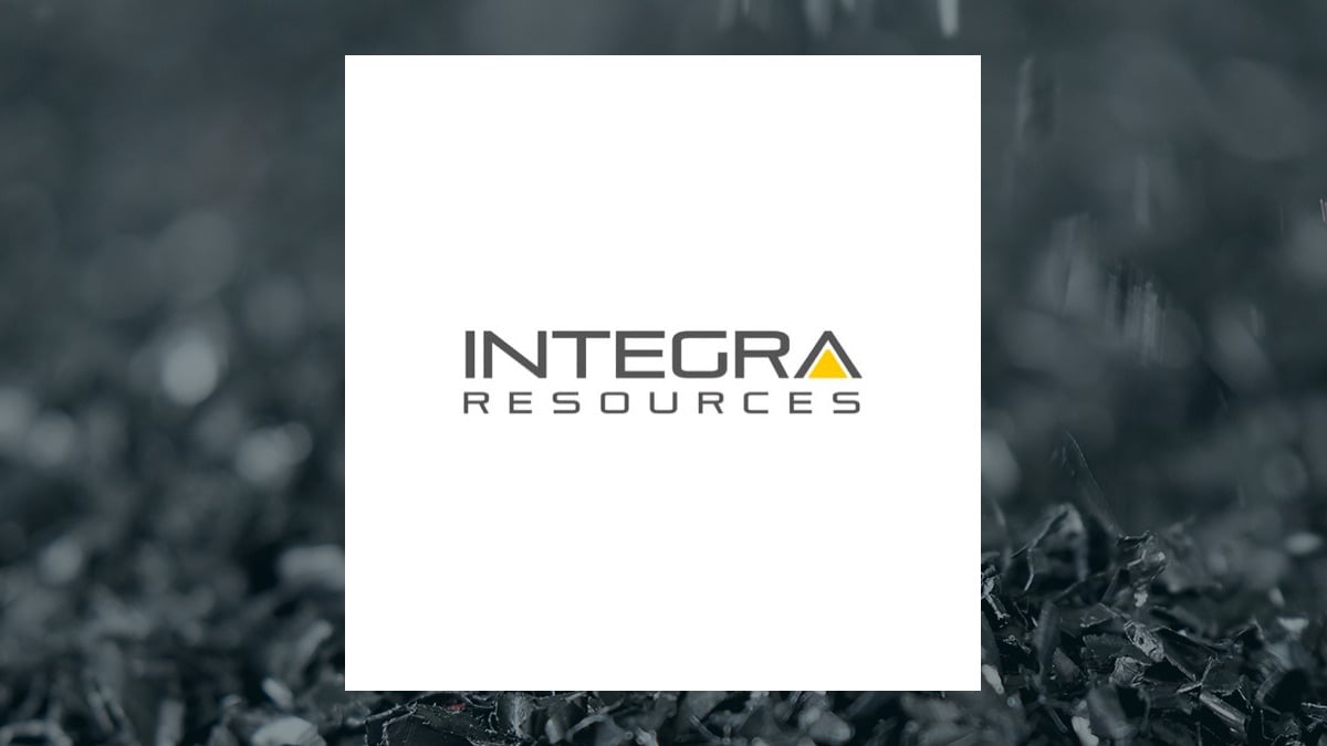 Integra Resources logo with Basic Materials background