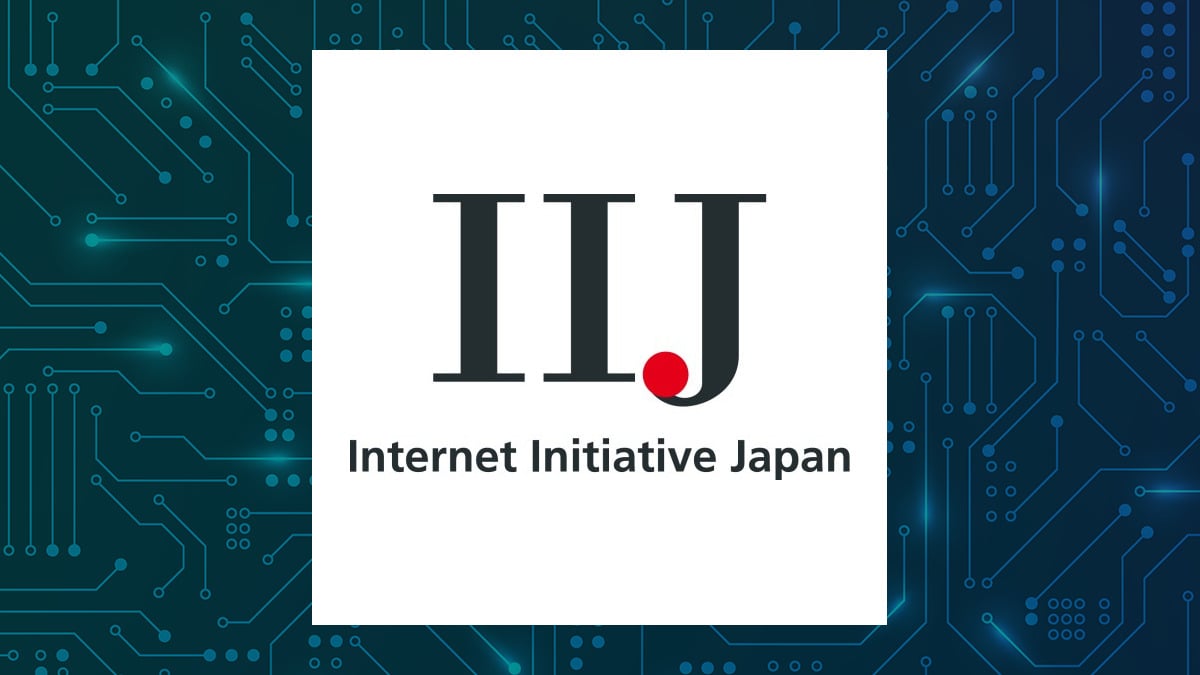 Internet Initiative Japan logo with Computer and Technology background
