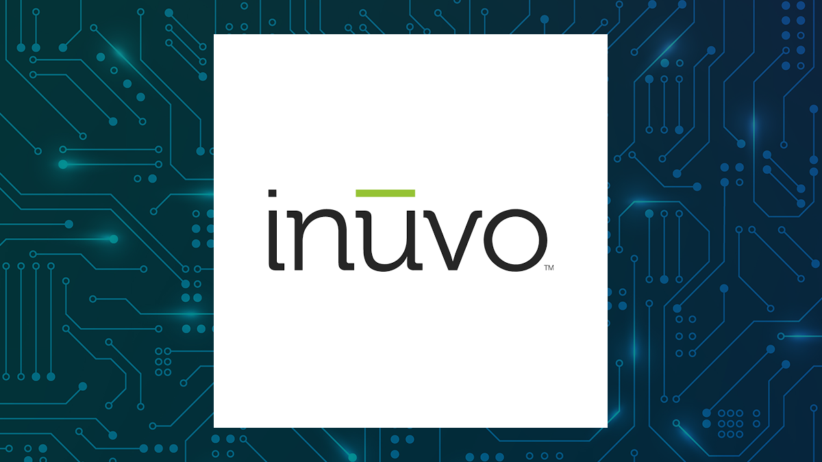 Inuvo logo with Computer and Technology background