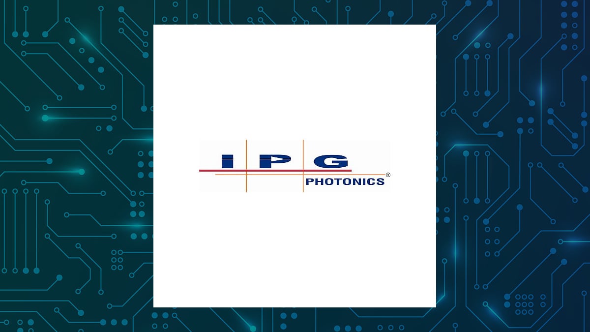 IPG Photonics logo with Computer and Technology background