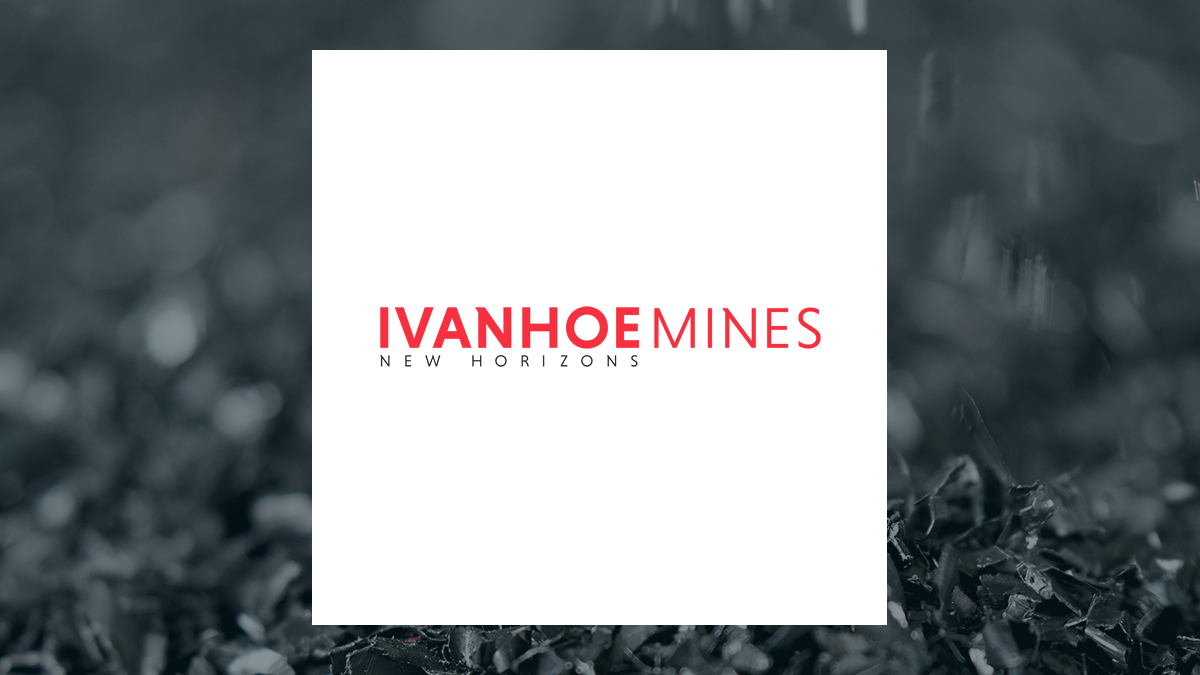 Ivanhoe Mines logo with Basic Materials background