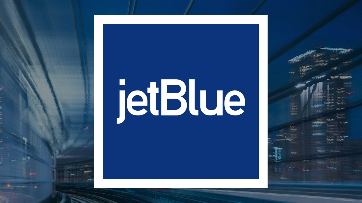 JetBlue Airways logo with Transportation background