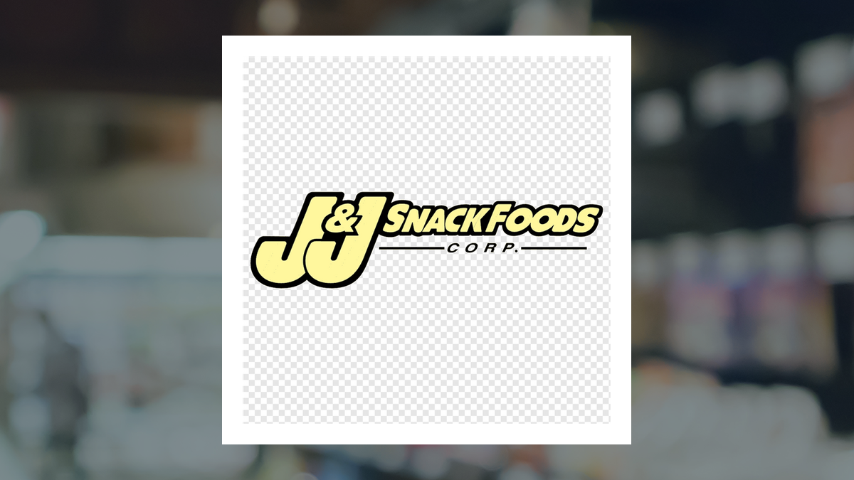 J&J Snack Foods logo with Consumer Staples background