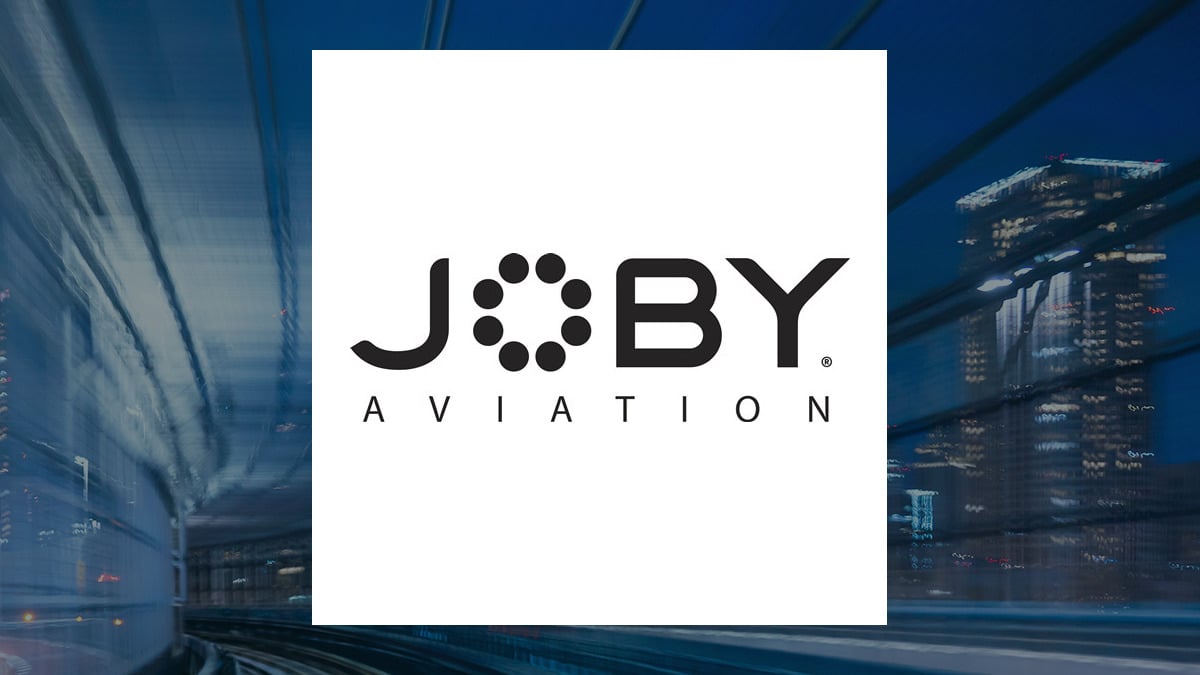 Joby Aviation logo with Transportation background