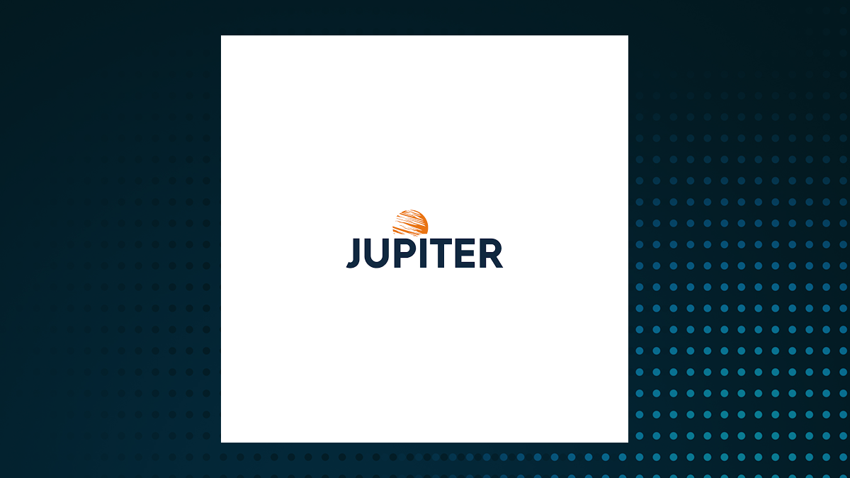 Jupiter Fund Management logo with Financial Services background