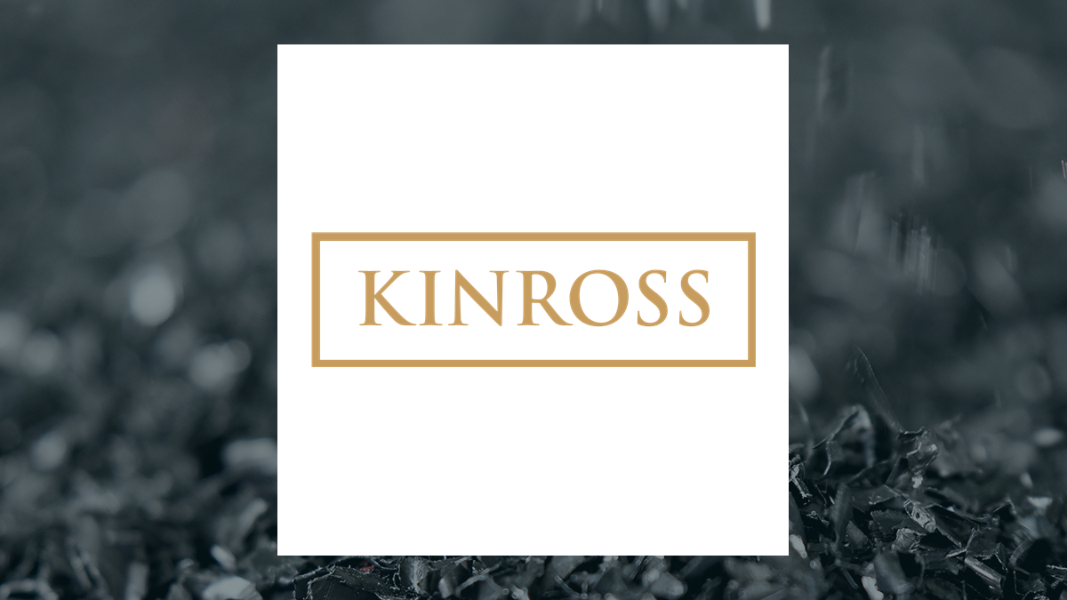 Kinross Gold logo with Basic Materials background