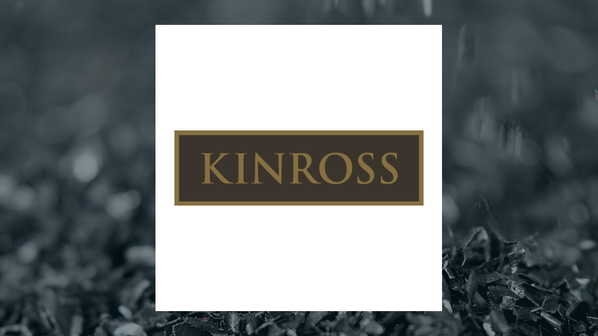 Kinross Gold logo with Basic Materials background