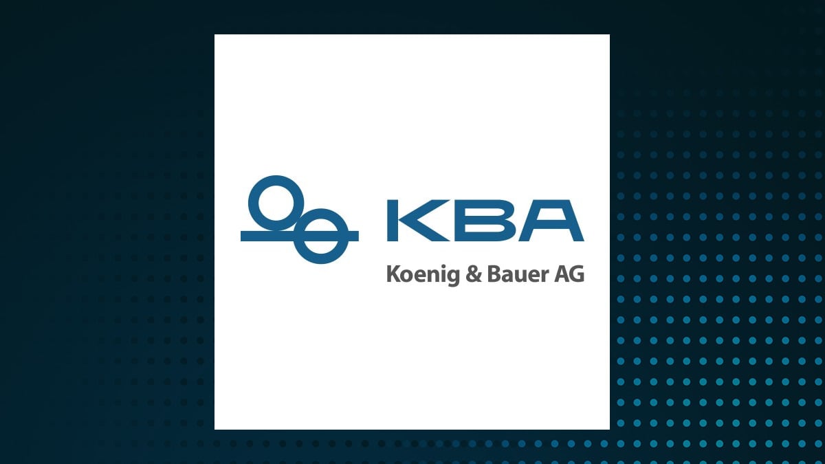 Koenig & Bauer logo with Industrials background