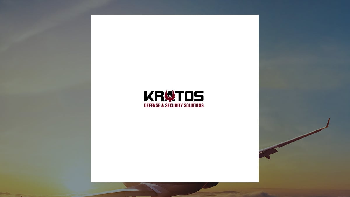 Kratos Defense & Security Solutions logo with Aerospace background