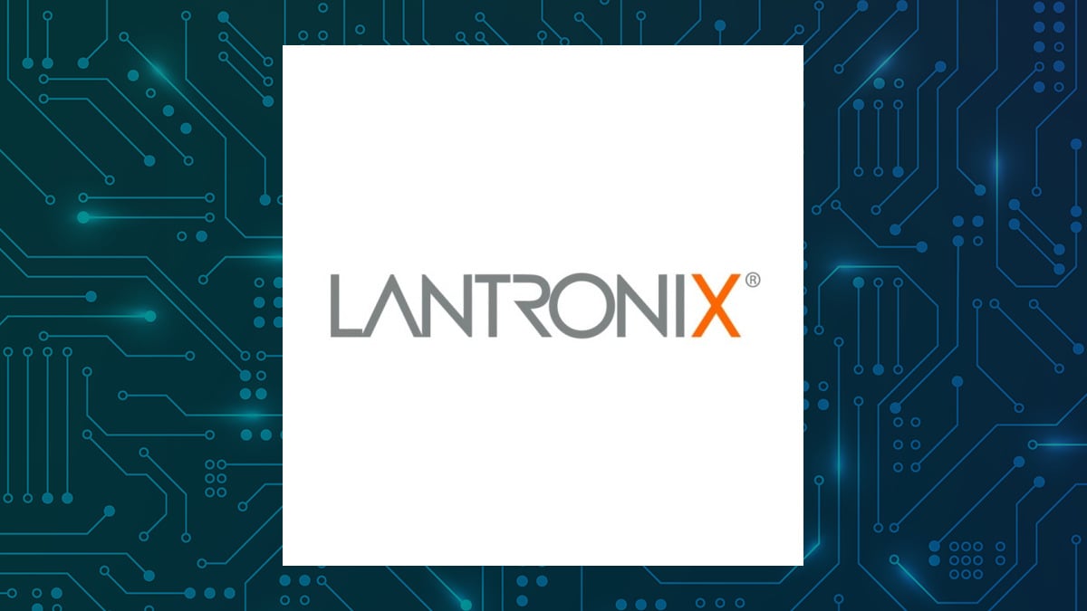 Lantronix logo with Computer and Technology background