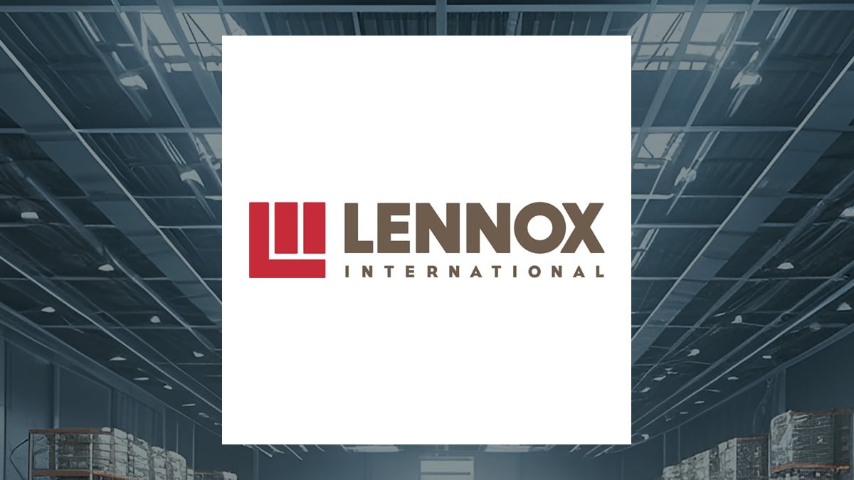 Lennox International logo with Construction background