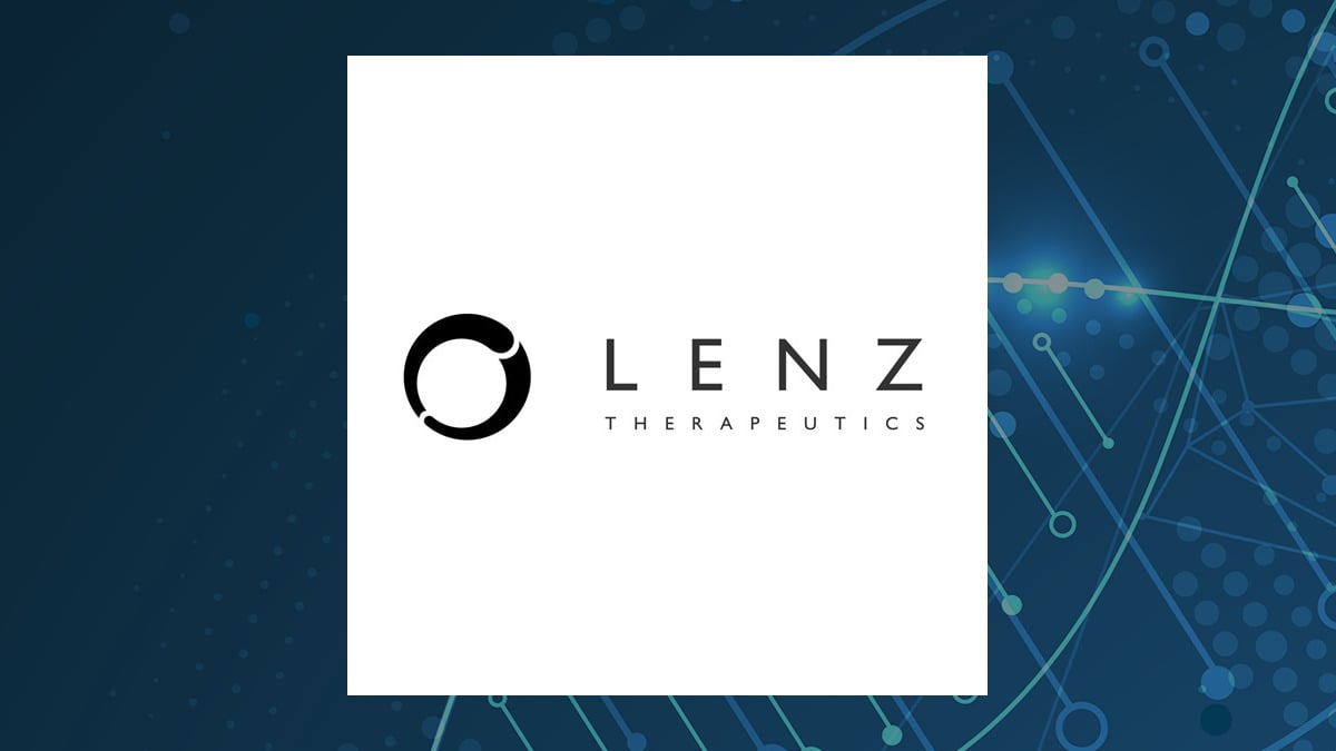 LENZ Therapeutics logo with Medical background