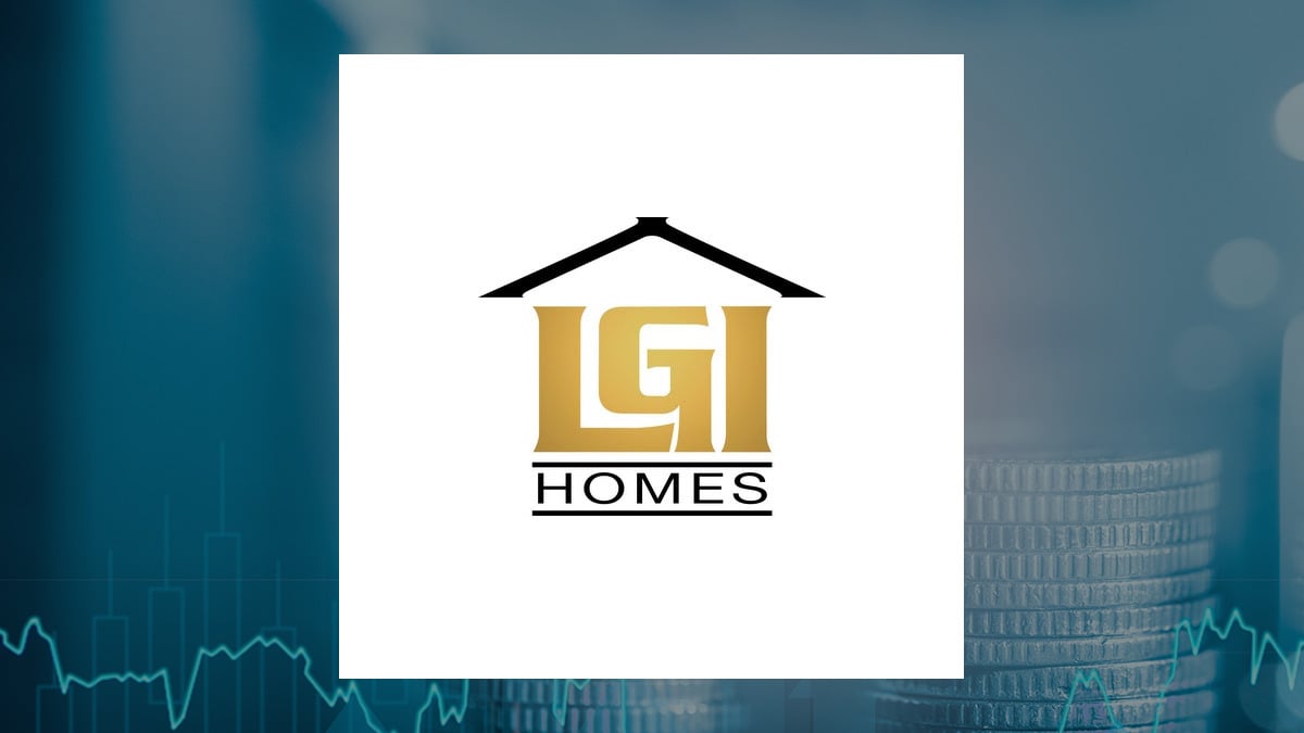 LGI Homes logo with Finance background