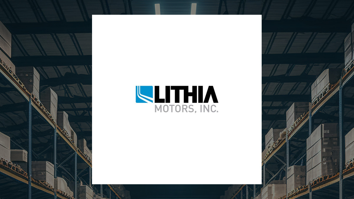 Lithia Motors logo with Retail/Wholesale background