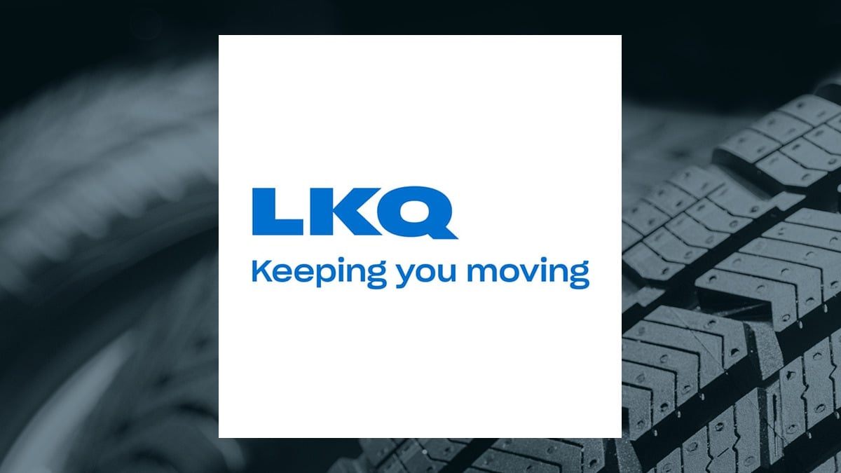 LKQ logo with Auto/Tires/Trucks background