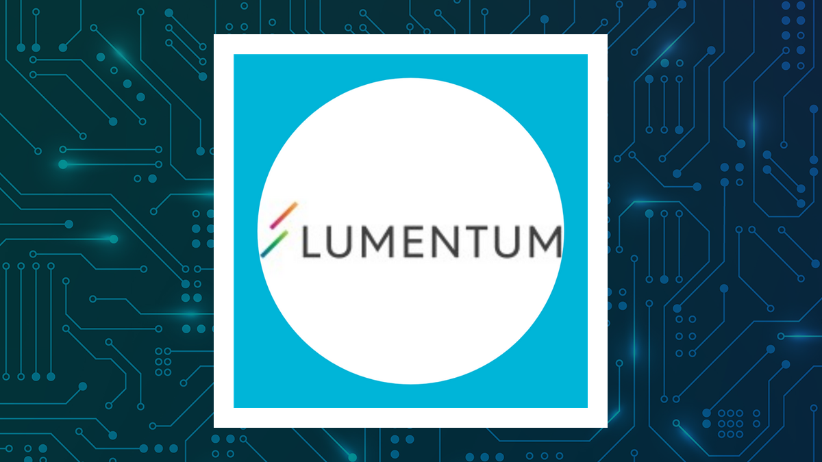 Lumentum logo with Computer and Technology background