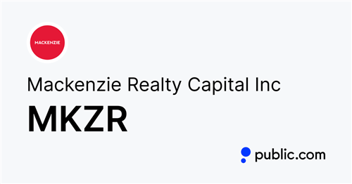 Robert Dixon Mackenzie Realty Capital CEO purchasing 10000 shares of MKZR stock during August 2026 market window