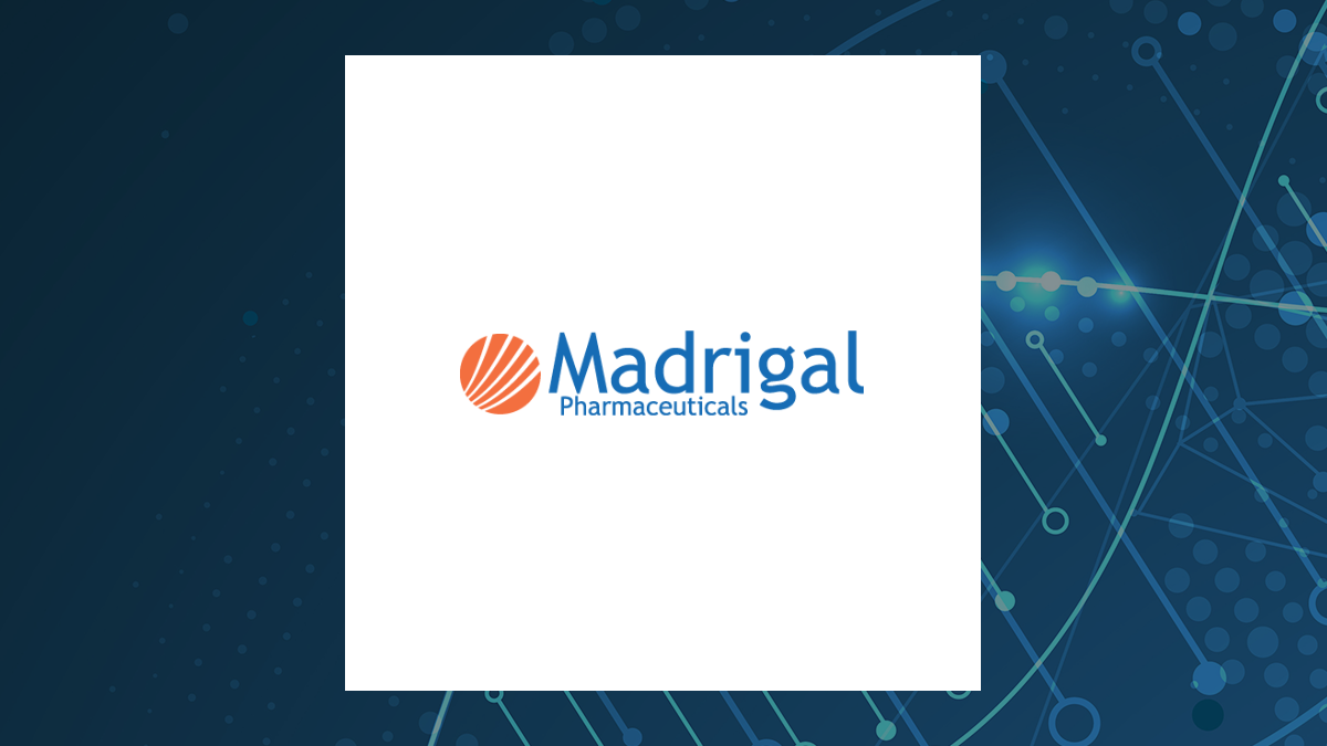 Madrigal Pharmaceuticals logo with Medical background