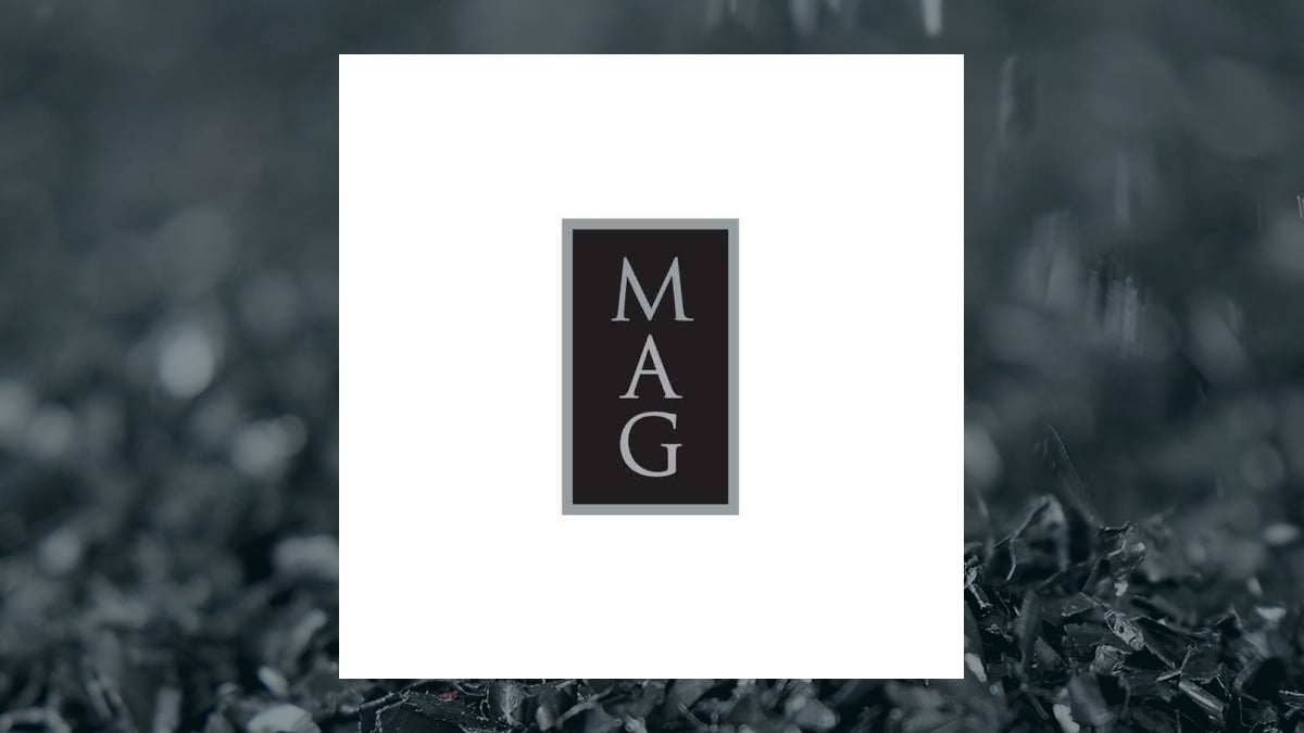 MAG Silver logo with Basic Materials background