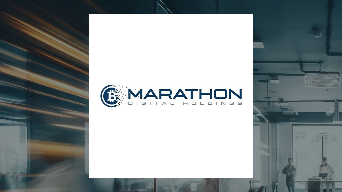 Marathon Digital logo with Business Services background