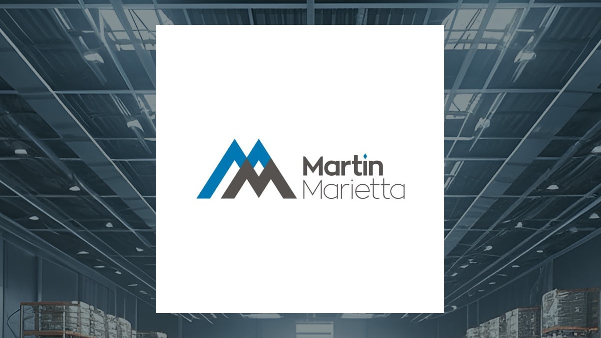 Martin Marietta Materials logo with Construction background