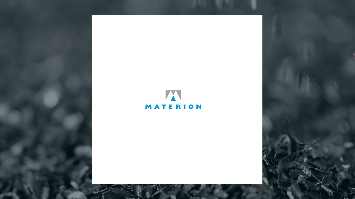 Materion logo with Materials background