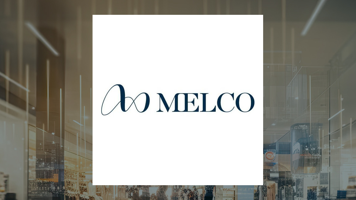 Melco Resorts & Entertainment logo with Consumer Discretionary background