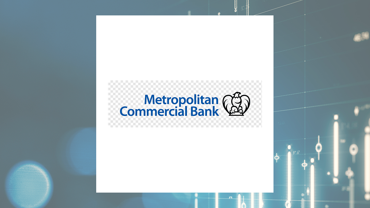 Metropolitan Bank logo with Finance background