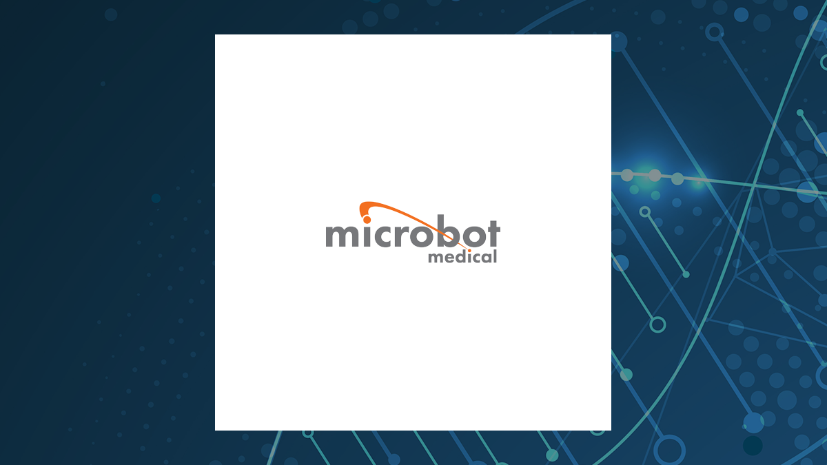 Microbot Medical logo with Medical background