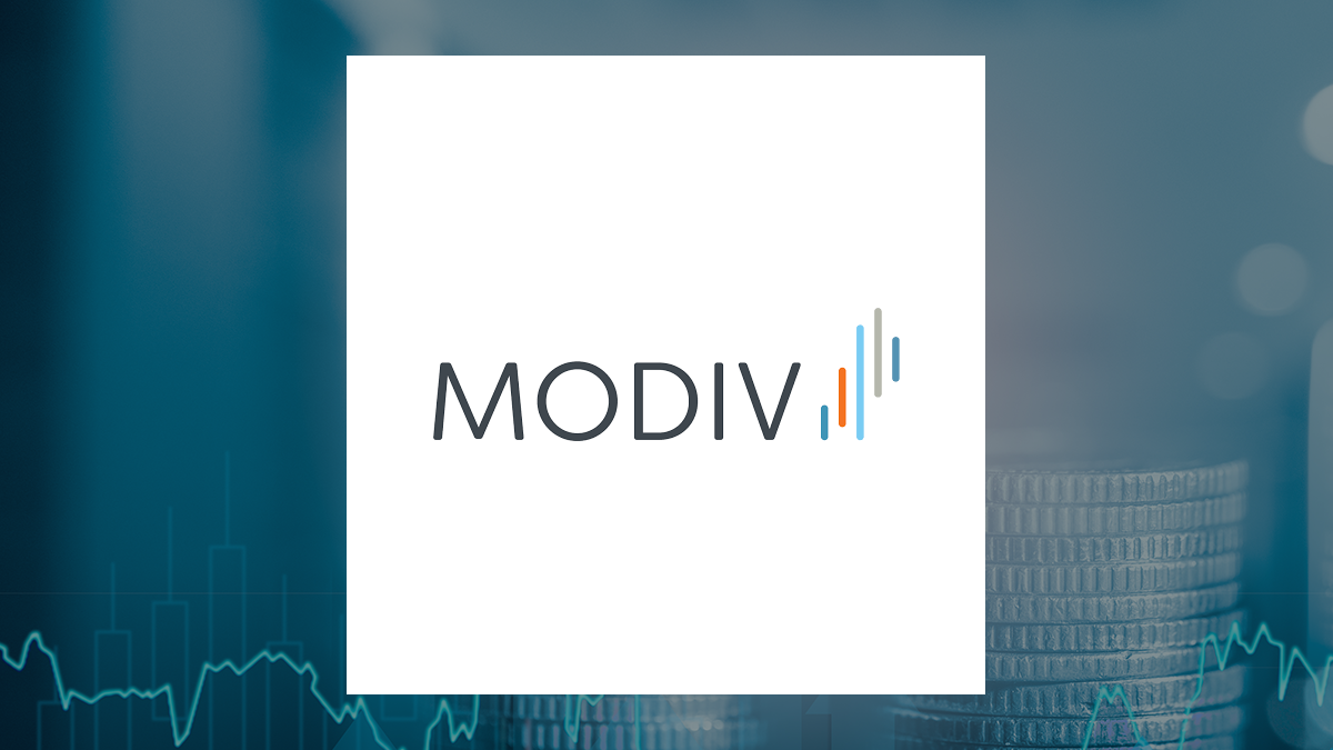 Modiv Industrial logo with Finance background
