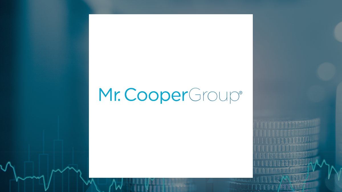 Mr. Cooper Group logo with Finance background