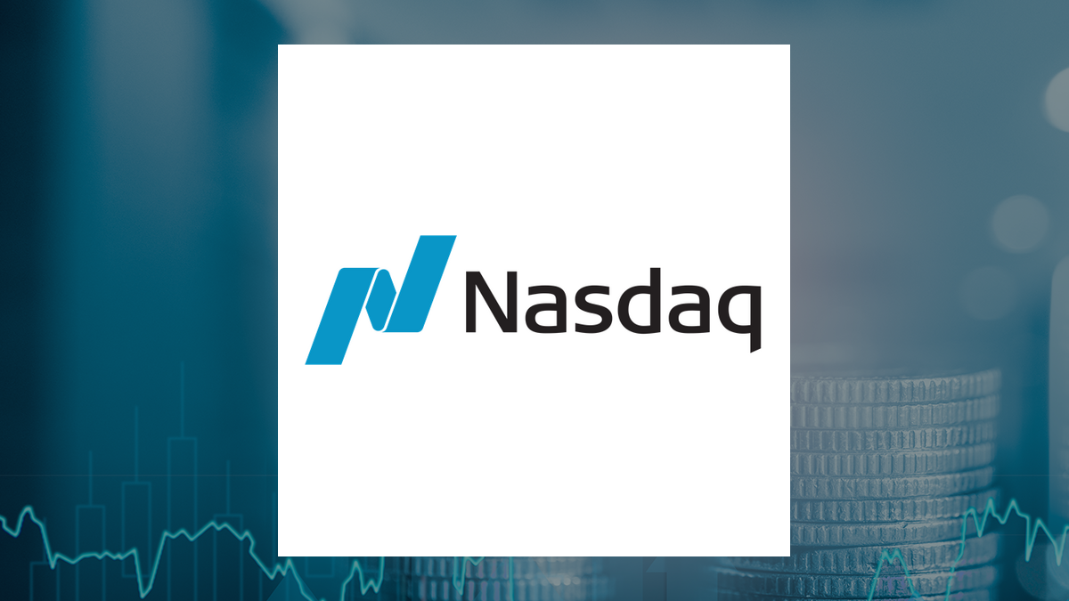 Nasdaq logo with Finance background