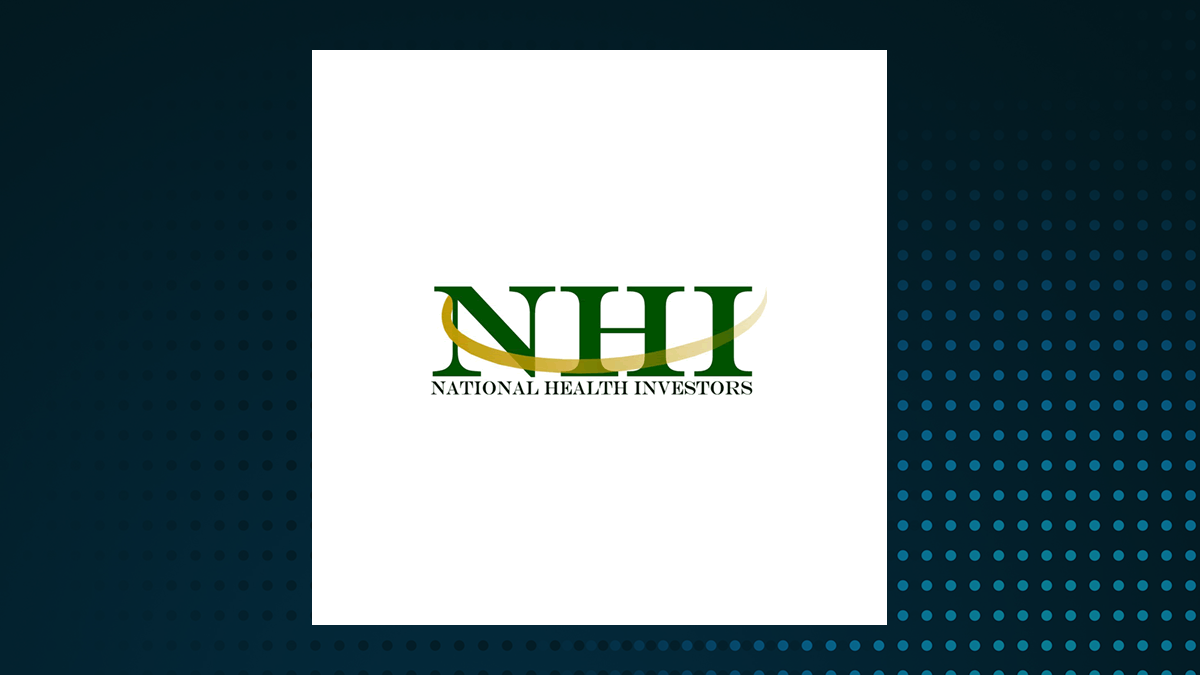 National Health Investors logo with Real Estate background