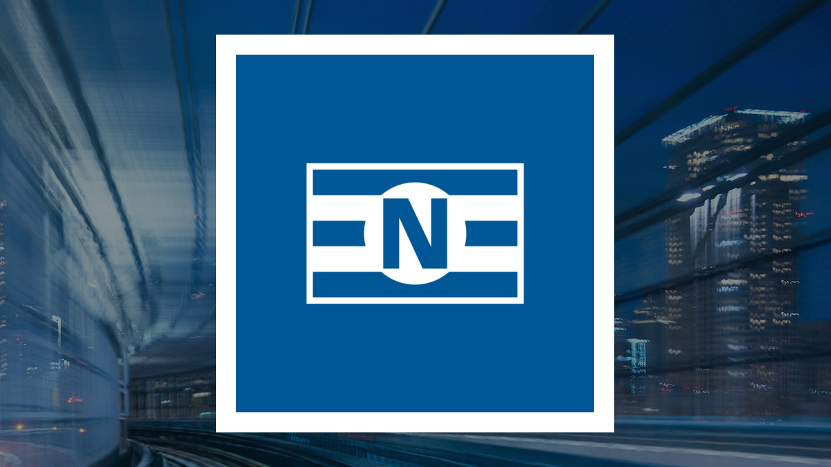 Navios Maritime Partners logo with Transportation background