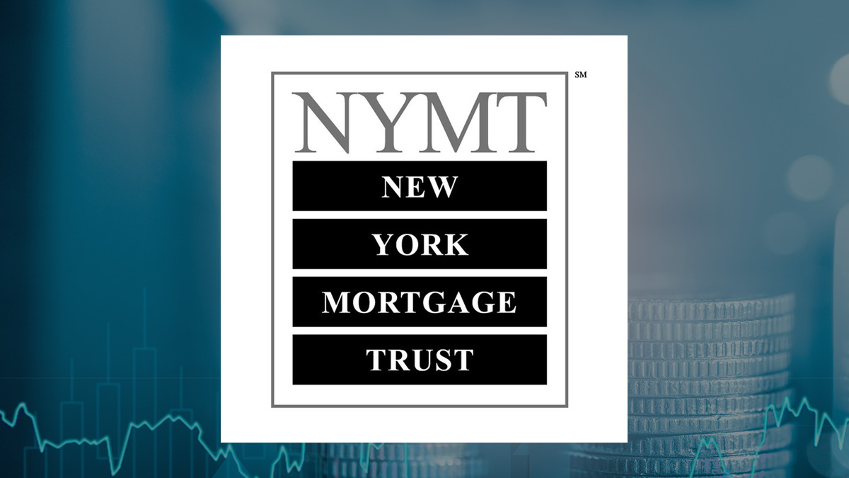 New York Mortgage Trust logo with Finance background