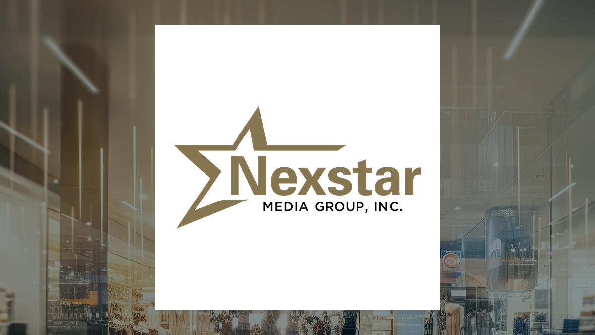 Nexstar Media Group logo with Consumer Discretionary background