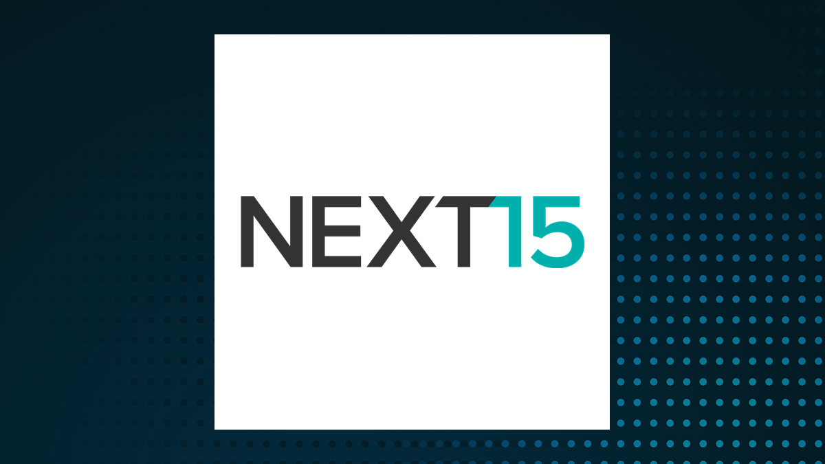 Next 15 Group logo with Communication Services background