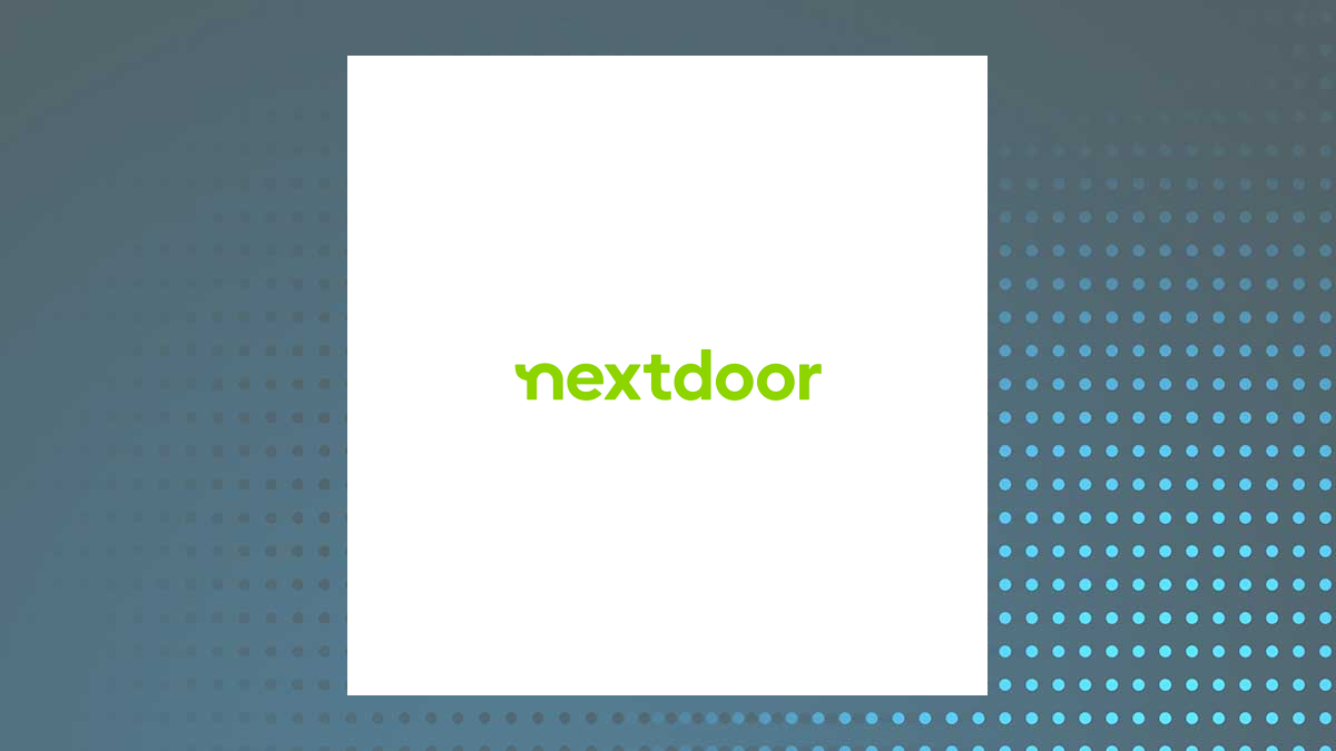 Nextdoor logo with Computer and Technology background