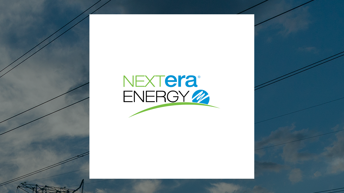 NextEra Energy logo with Utilities background