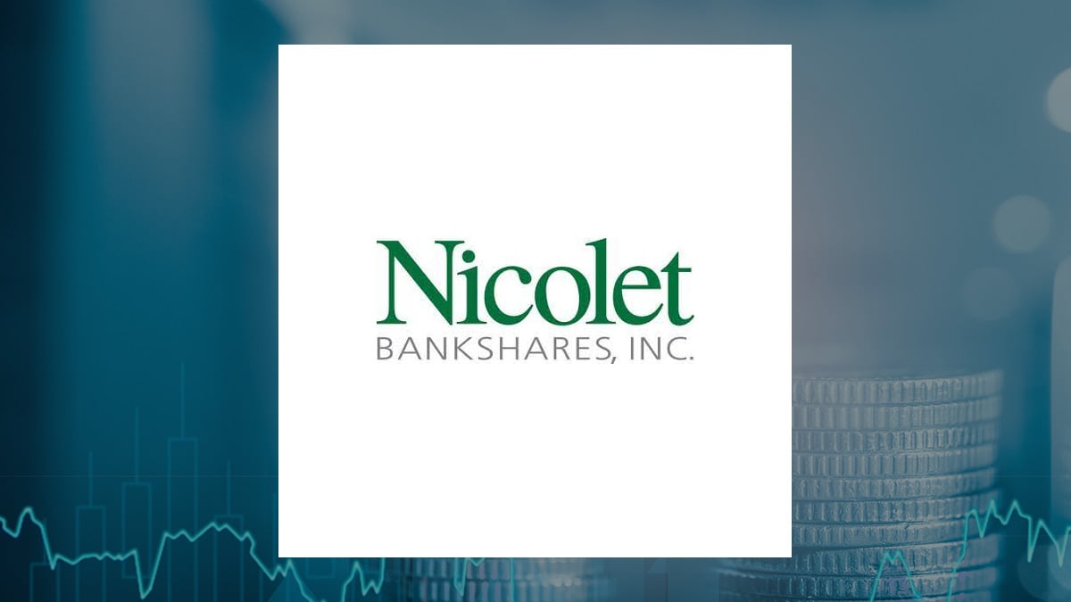 Nicolet Bankshares logo with Finance background