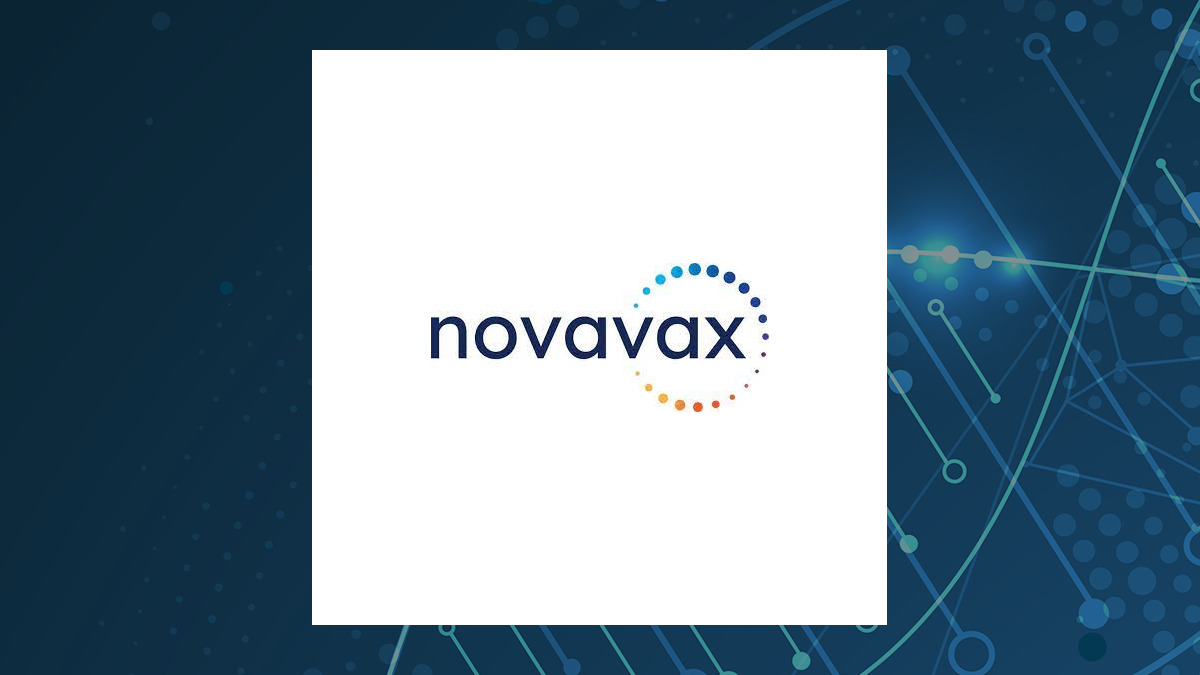 Novavax logo with Medical background