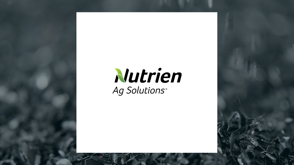 Nutrien logo with Basic Materials background