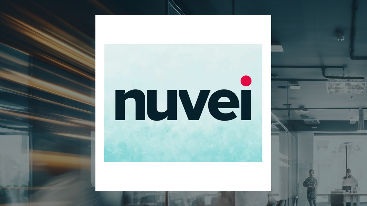 Nuvei logo with Business Services background