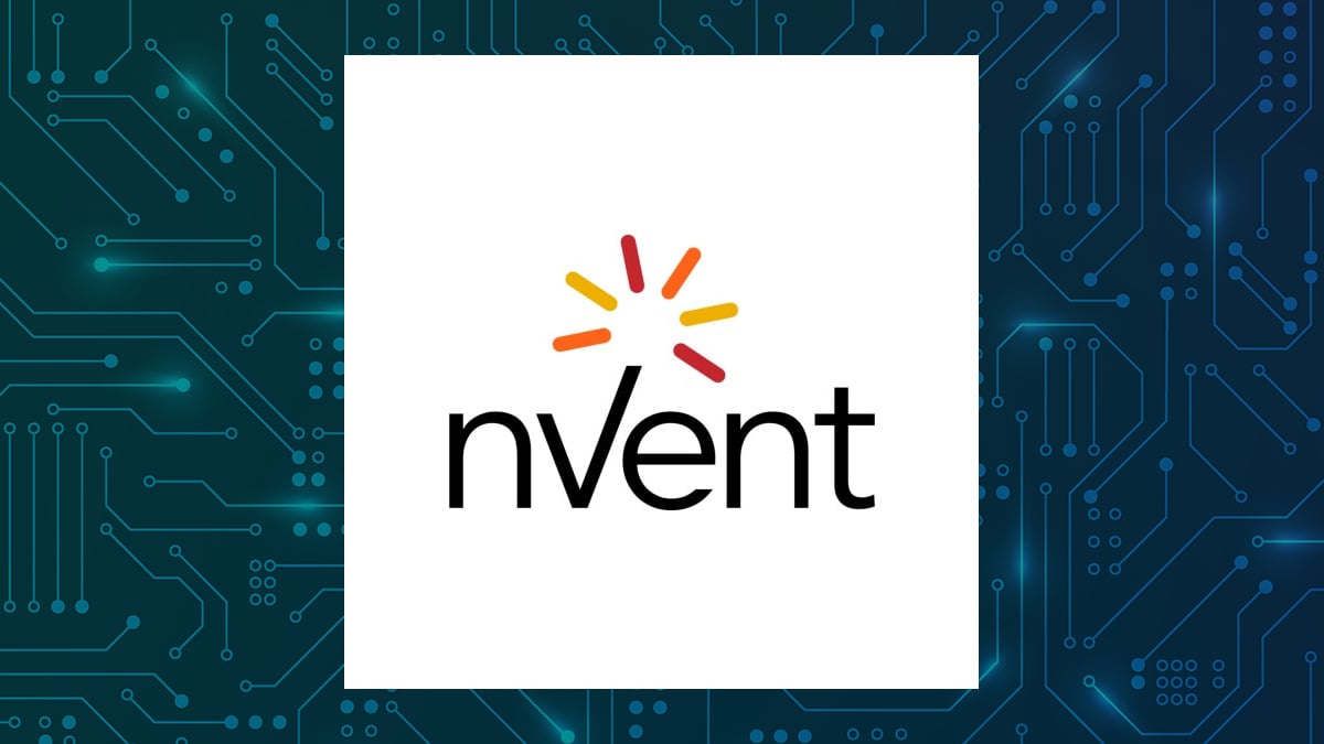 nVent Electric logo with Computer and Technology background